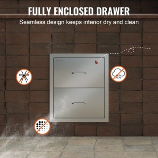 Εξωτερική Κουζίνα/Νησίδα BBQ Ανοξείδωτα Διπλά Συρτάρια 17.7x20.5  1...