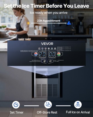 VEVOR Επαγγελματική Παγομηχανή 59kg/24h με Αποθήκευση 14kg Ανοξείδω... VEVOR Επαγγελματική Παγομηχανή 59kg/24h με Αποθήκευση 14kg Ανοξείδω...