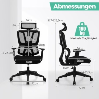 Εργονομική Καρέκλα Γραφείου με Οσφυϊκή Υποστήριξη COSTWAY CB10542DK Εργονομική Καρέκλα Γραφείου με Οσφυϊκή Υποστήριξη COSTWAY CB10542DK