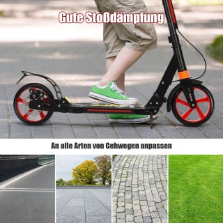 Costway  Παιδικό Πατίνι Αλουμινίου με Ρυθμιζόμενο Τιμόνι και Αναδιπ...