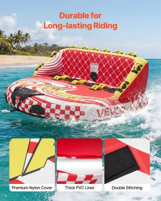 VEVOR Φουσκωτή Τσουλήθρα Θαλάσσης 4 Ατόμων για Ρυμούλκηση από Σκάφο...