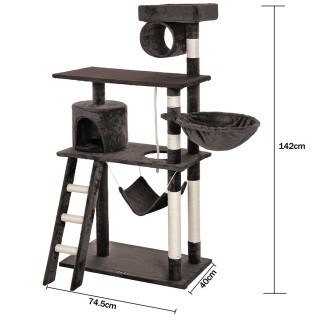 BAKAJI  Δέντρο Αναρρίχησης για Γάτες Παιδική Χαρά Κρεβάτι Ξύσιμο γά...