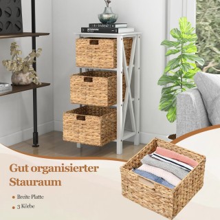 Costway Πολυλειτουργικό Κομοδίνο με Αποσπώμενα Καλάθια Θαλάσσιου Χ... Costway Πολυλειτουργικό Κομοδίνο με Αποσπώμενα Καλάθια Θαλάσσιου Χ...