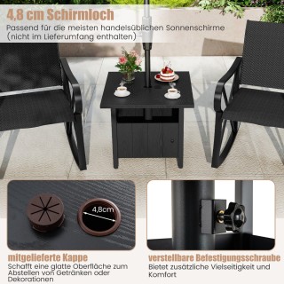 Costway Εξωτερικό βοηθητικό τραπέζι με τρύπα για ομπρέλα Ø48 cm, π... Costway Εξωτερικό βοηθητικό τραπέζι με τρύπα για ομπρέλα Ø48 cm, π...