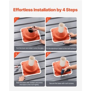 VEVOR Μεταλλική Στεγανωτική Μπότα Σιλικόνης για Σωλήνες 6-1/4 - 11-...