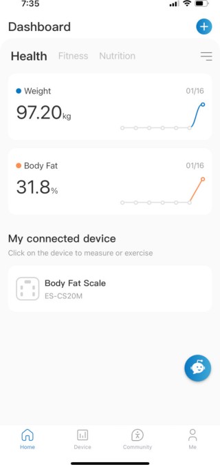 Renpho Smart Ζυγαριά με Λιπομετρητή Smart Body Scale Bluetooth με 1...