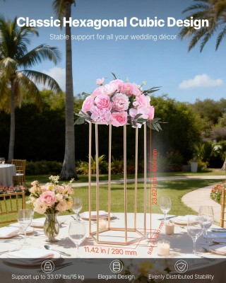 VEVOR Χρυσή Εξάγωνη Στήλη Λουλουδιών 60cm (10 Τεμ.) – Διακοσμητικό ... VEVOR Χρυσή Εξάγωνη Στήλη Λουλουδιών 60cm (10 Τεμ.) – Διακοσμητικό ...