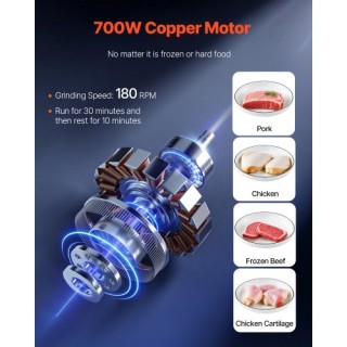 VEVOR Ηλεκτρικός Κρεατομηχανή Συσκευή Λουκάνικων 11 Lbs/Min XSYJQJT... VEVOR Ηλεκτρικός Κρεατομηχανή Συσκευή Λουκάνικων 11 Lbs/Min XSYJQJT...