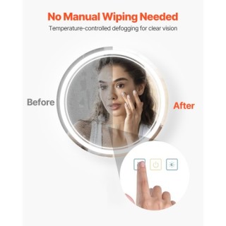 VEVOR Καθρέφτης Μπάνιου LED με 3 Χρώματα και Αντιθαμβωτική Λειτουργ... VEVOR Καθρέφτης Μπάνιου LED με 3 Χρώματα και Αντιθαμβωτική Λειτουργ...