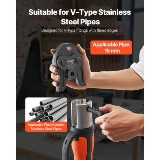 VEVOR Πρέσα V15 15mm για Ανοξείδωτους Σωλήνες V-Type JCYLQ15MMOZKEF...