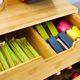 BAKAJI Ξύλινος Διοργανωτής από Μπαμπού με 2 Συρτάρια για Κάψουλες ... BAKAJI Ξύλινος Διοργανωτής από Μπαμπού με 2 Συρτάρια για Κάψουλες ...