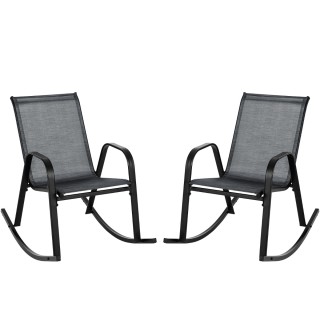 Άνετες Κουνιστές Καρέκλες Εξωτερικού Χώρου με Ανθεκτικό Μεταλλικό Σ... Άνετες Κουνιστές Καρέκλες Εξωτερικού Χώρου με Ανθεκτικό Μεταλλικό Σ...