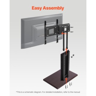 VEVOR Περιστρεφόμενη Βάση Τηλεόρασης για Οθόνες 32-70 ιντσών έως 45...