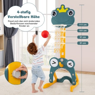 Costway Παιδικό Πολυλειτουργικό Κέντρο Δραστηριοτήτων 4-σε-1 με Μπα...