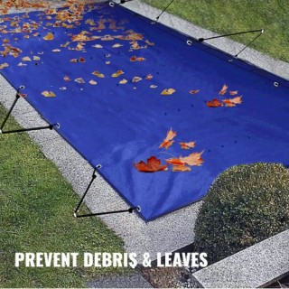 Κάλυμμα Ασφαλείας Πισίνας VEVOR 13x26 ft, Μπλε PVC, Ορθογώνιο Χειμε...