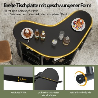 Costway Μαύρο Μπαρ Κουζίνας με Γυάλινη Θήκη & Μεταλλικό Πλαίσιο 3 Ε... Costway Μαύρο Μπαρ Κουζίνας με Γυάλινη Θήκη & Μεταλλικό Πλαίσιο 3 Ε...