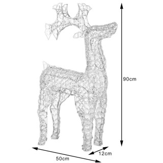 BAKAJI Ρέννα Νάταλιτσα Φωτεινή 3D από Ακρυλικά Κρύσταλλα 200 LED Θε... BAKAJI Ρέννα Νάταλιτσα Φωτεινή 3D από Ακρυλικά Κρύσταλλα 200 LED Θε...
