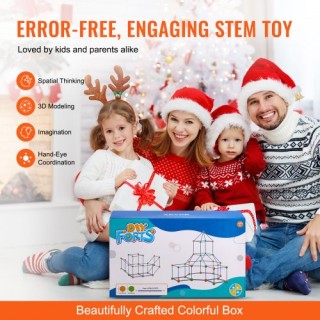 VEVOR Σετ Παιδικής Κατασκευής Σκηνής-Κάστρο STEM 120 Τεμαχίων  BLJZ...