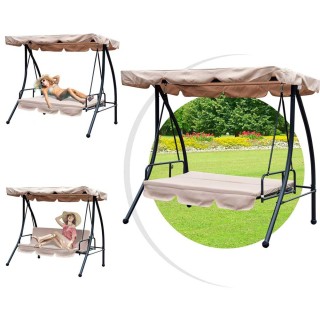 BAKAJI Κούνια Κρεβάτι Κήπου Βεράντας 3 Θέσεων Με Ρυθμιζόμενη Οροφή... BAKAJI Κούνια Κρεβάτι Κήπου Βεράντας 3 Θέσεων Με Ρυθμιζόμενη Οροφή...