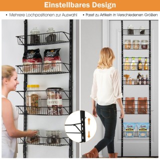 Costway Ρυθμιζόμενο Ράφι Μπαχαρικών 6 Επιπέδων για Κρέμασμα στην Π... Costway Ρυθμιζόμενο Ράφι Μπαχαρικών 6 Επιπέδων για Κρέμασμα στην Π...