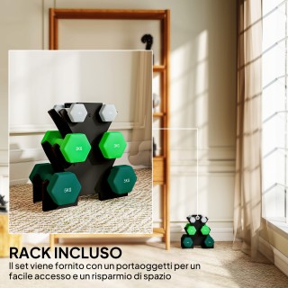 SPORTNOW Σετ Εξαγωνικών Βαρών 18 κιλών με Ενσωματωμένη Στήριξη, από... SPORTNOW Σετ Εξαγωνικών Βαρών 18 κιλών με Ενσωματωμένη Στήριξη, από...