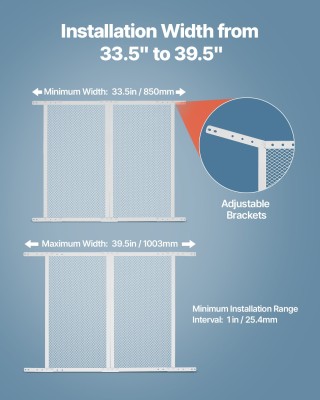 VEVOR Προστατευτικό Πόρτας Οθόνης για RV, Αλουμινένιο Πλέγμα, Διαστ...