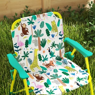 AIYAPLAY Παιδικό Σετ Πικνίκ: Τραπέζι και Καρέκλες με Πράσινη Ομπρέλ...