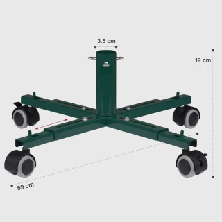 BAKAJI Παγκόσμια Βάση Χριστουγεννιάτικου Δέντρου με Ρόδες Ευέλικτη ...
