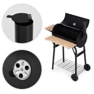 Multistore Μεγάλη εξωτερική ψησταριά με θερμόμετρο, καμινάδα, 3 ράφ... Multistore Μεγάλη εξωτερική ψησταριά με θερμόμετρο, καμινάδα, 3 ράφ...