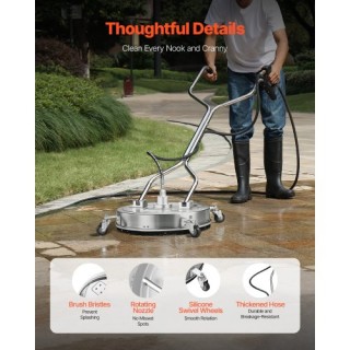 VEVOR Καθαριστής Επιφανειών Πλυντηρίου Πίεσης 21 με Ρόδες και Διπλή... VEVOR Καθαριστής Επιφανειών Πλυντηρίου Πίεσης 21 με Ρόδες και Διπλή...