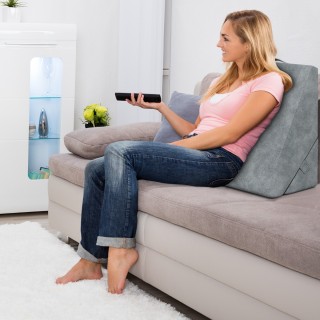 Costway Ρυθμιζόμενο μαξιλάρι σφήνας αφρού μνήμης Γκρι 58 x 50,5 x 3...