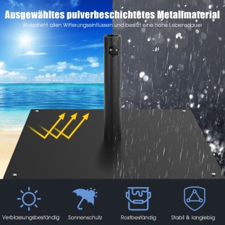 Costway Βάση Ομπρέλας Μεταλλική Ανθεκτική με Ρυθμιζόμενα Πέλματα κα...