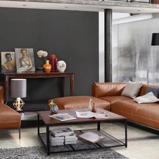 BAKAJI  Τραπέζι Καθιστικού Σαλονιού Ορθογώνιο Μοντέρνου Βιομηχανικο...