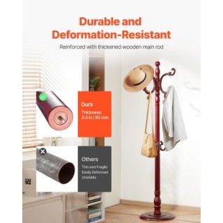 VEVOR Ξύλινη Κρεμάστρα Ρούχων με Σταθερή Μεγάλη Βάση & 11 Άγκιστρα ... VEVOR Ξύλινη Κρεμάστρα Ρούχων με Σταθερή Μεγάλη Βάση & 11 Άγκιστρα ...