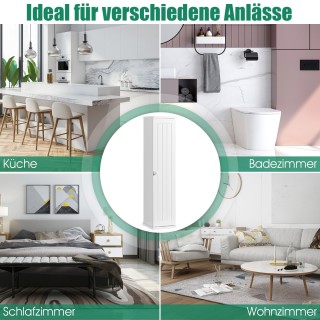 Costway Ντουλάπι Χαρτιού Υγείας με 3 Αποσπώμενα Ράφια 15 x 16 x 69 ...