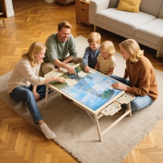 VEVOR Πτυσσόμενο Ξύλινο Τραπέζι Παζλ 1500 Κομματιών 86x63cm PTZ1500...