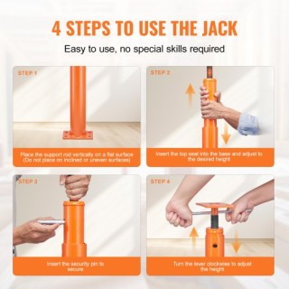 Ρυθμιζόμενο Υποστύλωμα VEVOR για Ανύψωση Δαπέδου 54-150  DBZCQJD1G1...