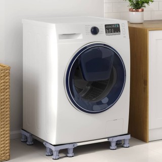 vidaXL Βάση πλυντηρίου ρούχων Γκρι 67 x 67 x 12 εκ Ανοξείδωτο ατσάλ...