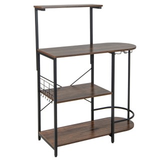 Costway Ράφι Κουζίνας με Ρόδες για Φούρνο Μικροκυμάτων, 90 x 124 x ...