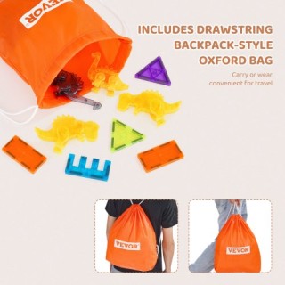 VEVOR Μαγνητικά Πλακίδια Κατασκευής 56 Τεμ 3D Σετ για Παιδιά DWKCL... VEVOR Μαγνητικά Πλακίδια Κατασκευής 56 Τεμ 3D Σετ για Παιδιά DWKCL...