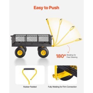 VEVOR Ατσάλινο Καρότσι Κήπου 900lb Βαρέως Τύπου με Ρόδες 10in ZXHYT... VEVOR Ατσάλινο Καρότσι Κήπου 900lb Βαρέως Τύπου με Ρόδες 10in ZXHYT...