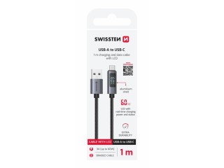 SWISSTEN Καλώδιο LCD USB-A / USB-C 8595217491557