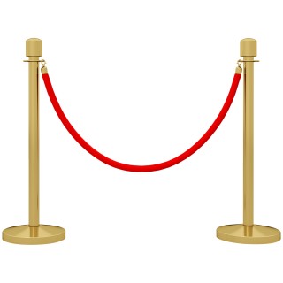 HOMCOM  Κολωνάκια Οριοθέτησης από Χρυσό Ανοξείδωτο Ατσάλι με Κόκκιν...