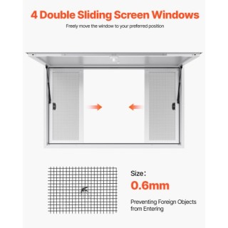 VEVOR Παράθυρο Σέρβις Καροτσιών και Εστιατορίων VEVOR, 152x92 εκ SC...