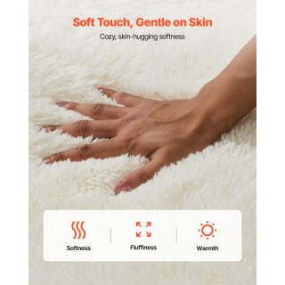 VEVOR Απαλό Χαλί Δωματίου 2.44 x 3.05m, Λευκό Ιβουάρ, Αντιολισθητικ... VEVOR Απαλό Χαλί Δωματίου 2.44 x 3.05m, Λευκό Ιβουάρ, Αντιολισθητικ...