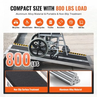 VEVOR Φορητή Ράμπα Αμαξιδίου 4 ft, 800 lbs, Αντιολισθητική Πτυσσόμε... VEVOR Φορητή Ράμπα Αμαξιδίου 4 ft, 800 lbs, Αντιολισθητική Πτυσσόμε...