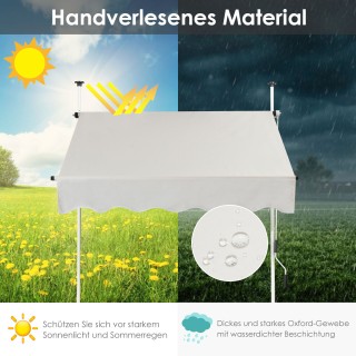 Costway  Επεκτάσιμη Τέντα Αλουμινίου με Ρυθμιζόμενο Ύψος και Γωνία ...