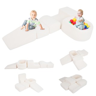 Costway 5-κομμάτιοι αφρώδεις κατασκευαστικοί κύβοι για νήπια με μπα...