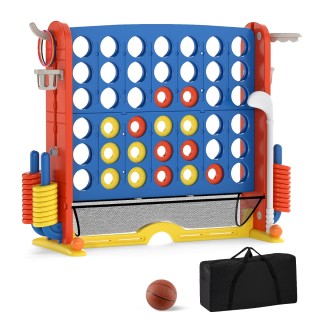 Costway Jumbo 4 στη Σειρά 4 σε 1 με Ρίψη Κρίκων, Μπασκέτα, Γκολφ κα...