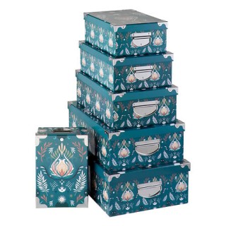 Σετ 6 Κουτιών με Μεταλλικές Γωνίες Boxn Peace 48 x 33,5 x 16 cm Πε... Σετ 6 Κουτιών με Μεταλλικές Γωνίες Boxn Peace 48 x 33,5 x 16 cm Πε...